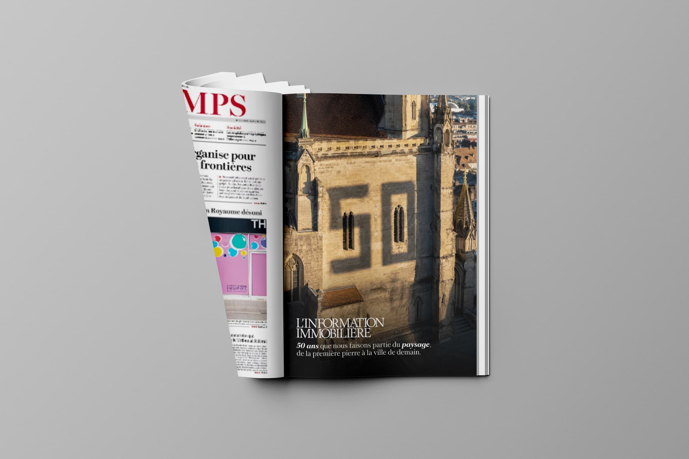 Double page presse — campagne Paysages