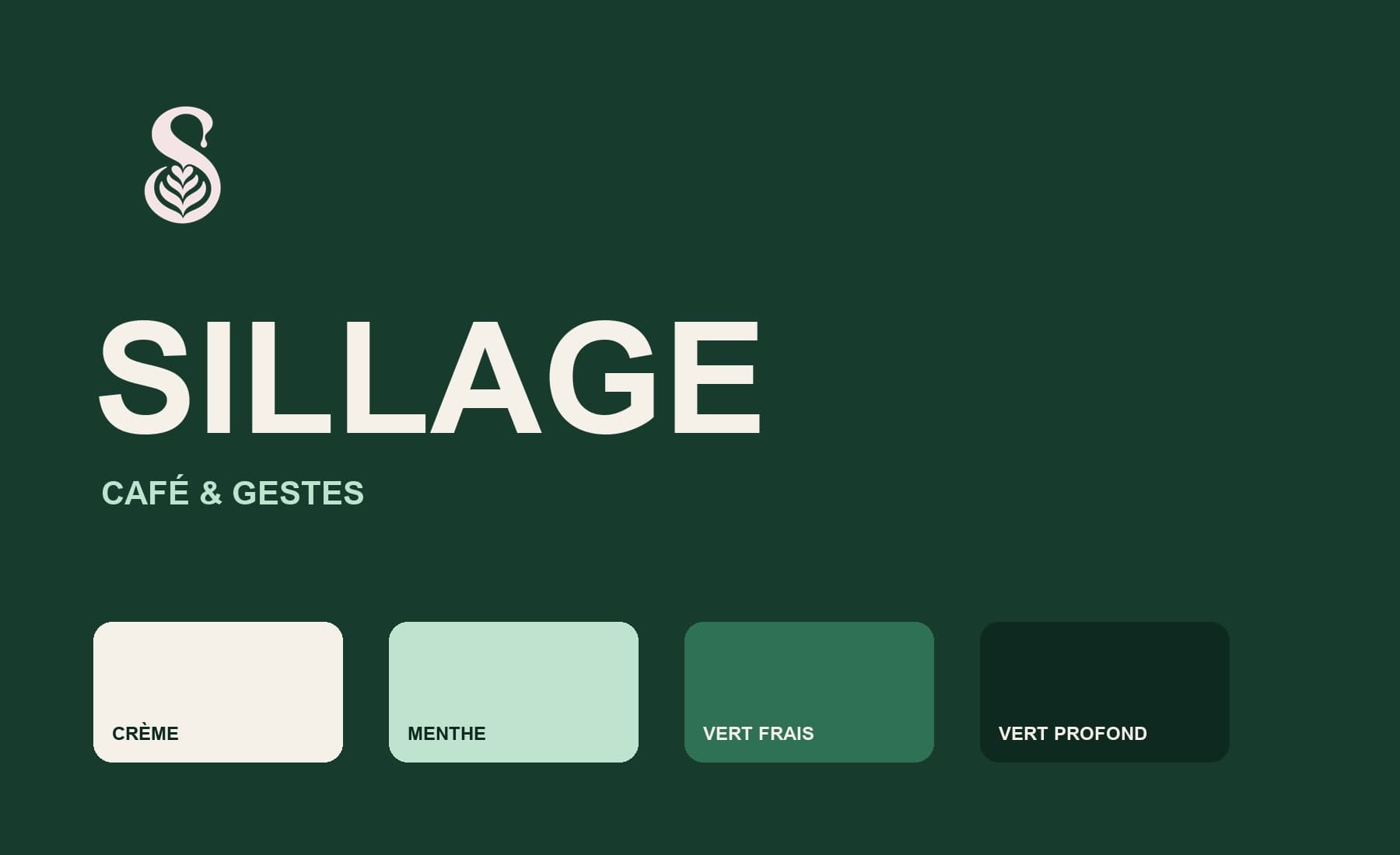 Sillage Coffee — identité visuelle, monogramme et palette
